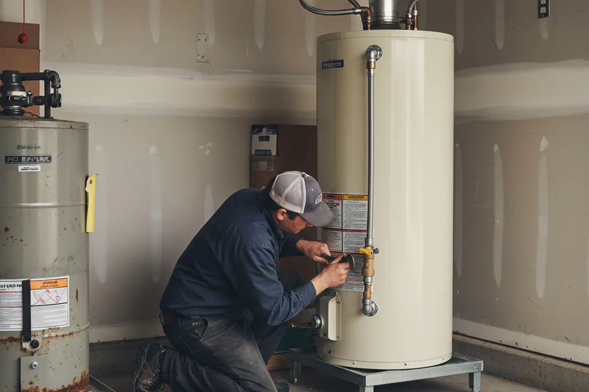 Water heater and shutoff valve replacement in Roosevelt