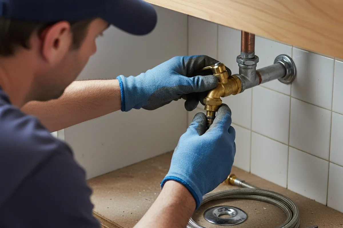 Shutoff valve and fitting work during Emergency Plumbing in Roosevelt